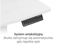 Silver Monkey Biurko elektryczne ED-140 white - 1162663 - zdjęcie 5